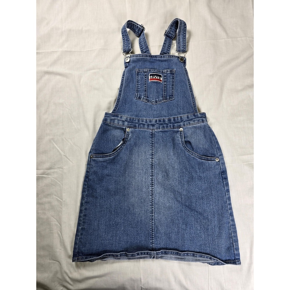Levi's Denim Overall Dress Girls Large 12-13Y Blue Bib Pinafore Skirt Jumper